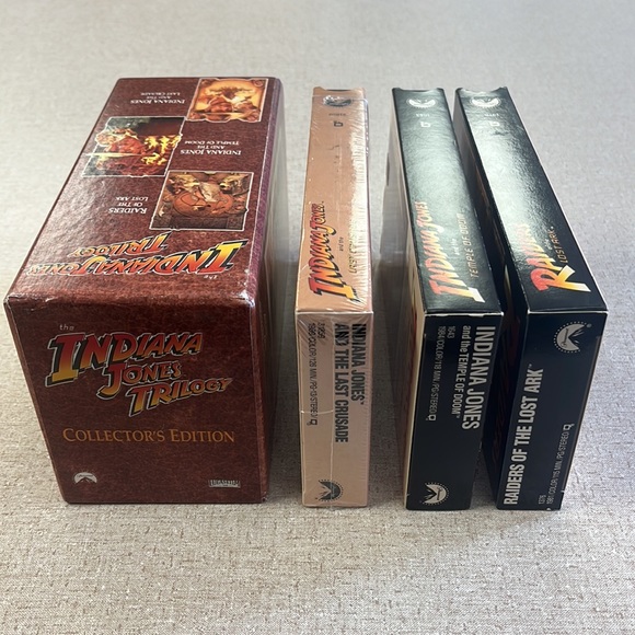 Indiana Jones Trilogy Box Set (VHS, 1989) Raiders of the Lost Ark Temple Doom - Picture 5 of 9
